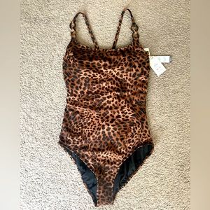 NWT | Time and Tru Leopard One Piece Swimsuit